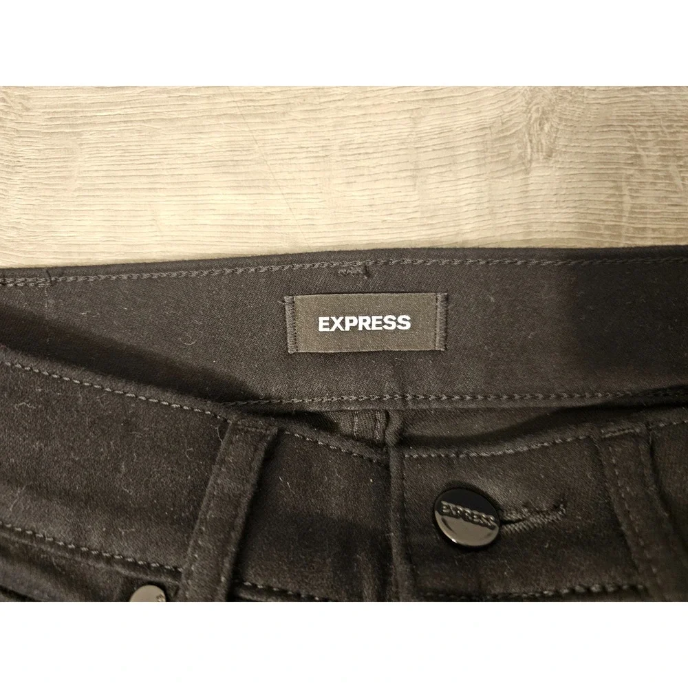 Express Womens 90's Skinny High Rise Black Stretch Denim Ankle Jeans Size 6
